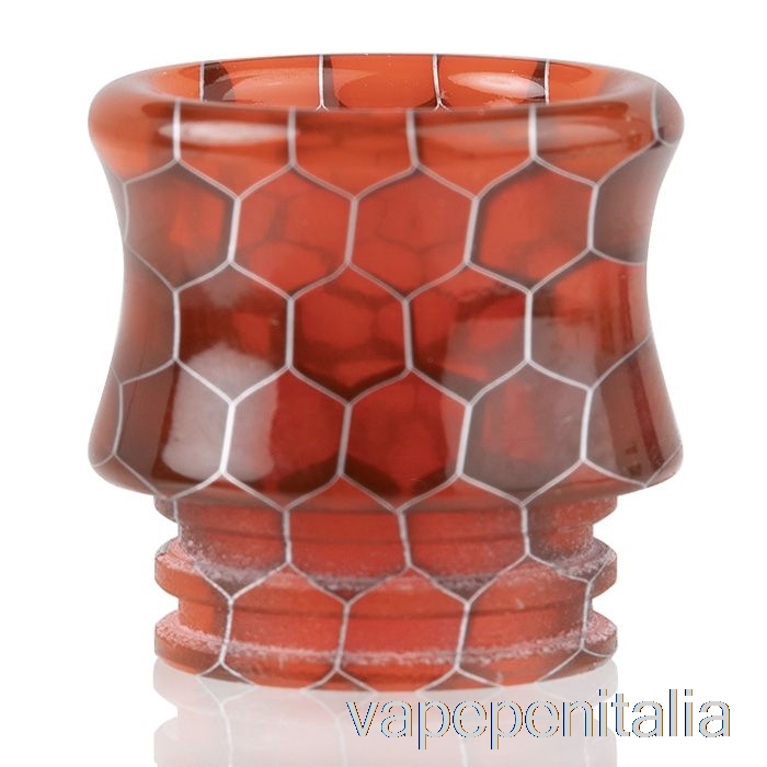 Vape In Italia 810 Drip Tip In Resina Con Pelle Di Serpente Corona Rosso
